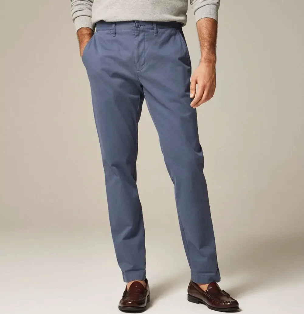 JCrew 770 Straight-fit Stretch Chino Pants SZ 33x30 Dusty Navy Flat Front Twill